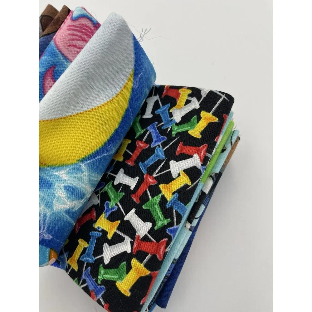 Benartex‎ Summer Vacation Prints 10 Fat Quarters Cotton Fabric New Bundle